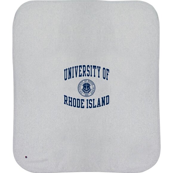CHAMPION LOGO SWEATSHIRT BLANKET UNIVERSITY OF RHODE ISLAND Size 60" x 72" - Picture 1 of 11